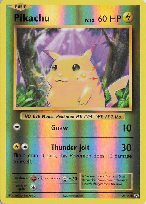 Pikachu 35/108 Evolutions Reverse Holo