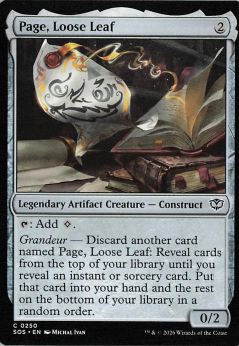 Page, Loose Leaf - SOS 250 (MTG)