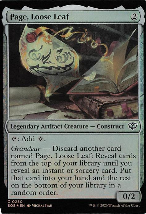 Page, Loose Leaf - SOS 250 (MTG)
