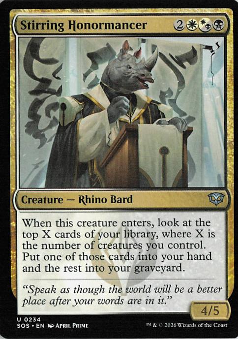 Stirring Honormancer - SOS 234 (MTG)