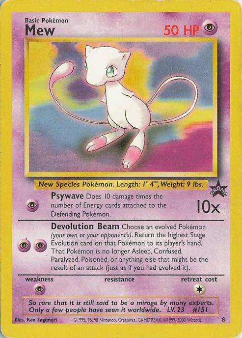 Mew - WOTC Black Star Promo 8