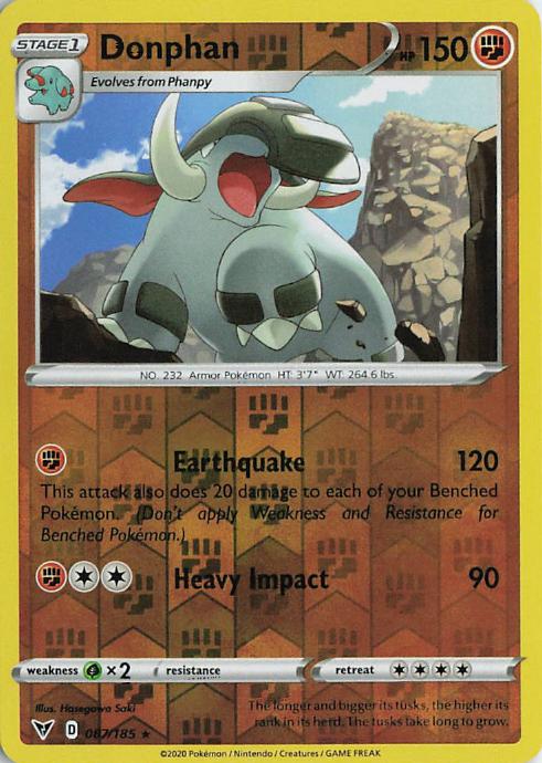 Donphan - Vivid Voltage 087/185 (Reverse Holo)