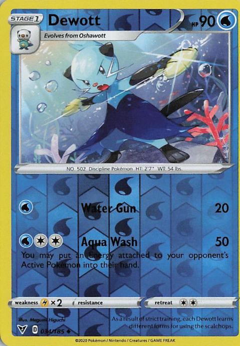 Dewott - Vivid Voltage 034/185 (Reverse Holo)