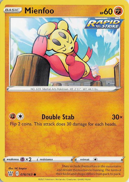 Mienfoo - Battle Styles 076/163