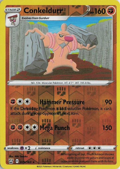 Conkeldurr - Battle Styles 075/163 (Reverse Holo)