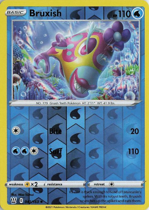 Bruxish - Battle Styles 043/163 (Reverse Holo)