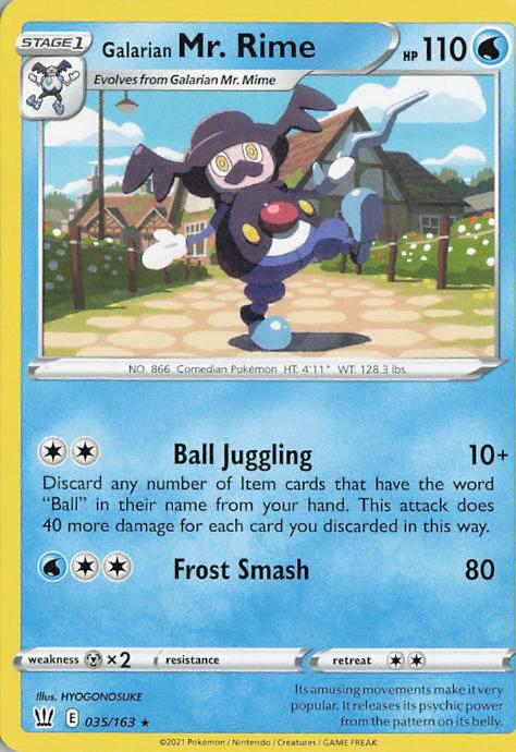 Galarian Mr. Rime - Battle Styles 035/163