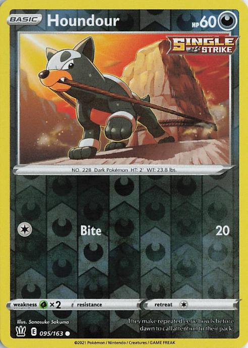 Houndour - Battle Styles 095/163 (Reverse Holo)