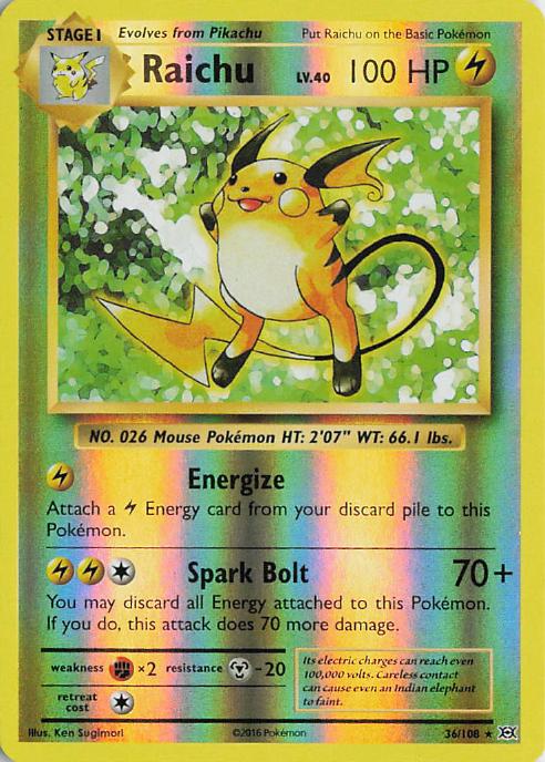 Raichu - Evolutions 036/108 (Reverse Holo)