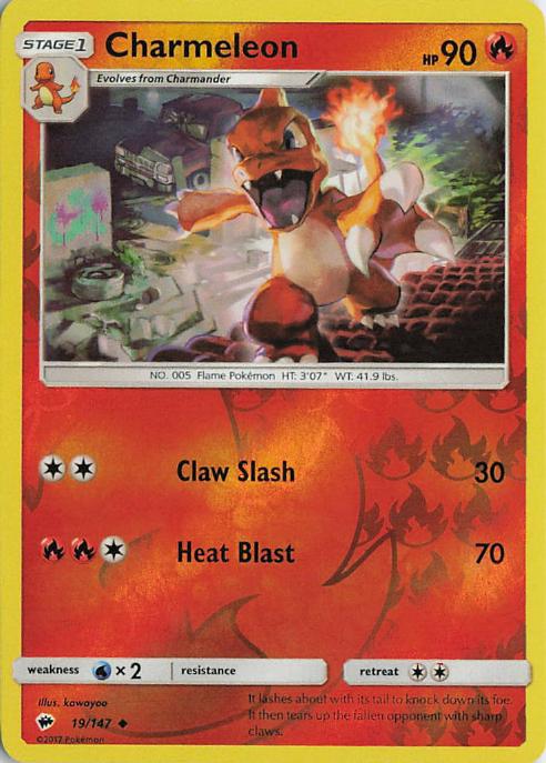 Charmeleon - Burning Shadows 019/147 (Reverse Holo)