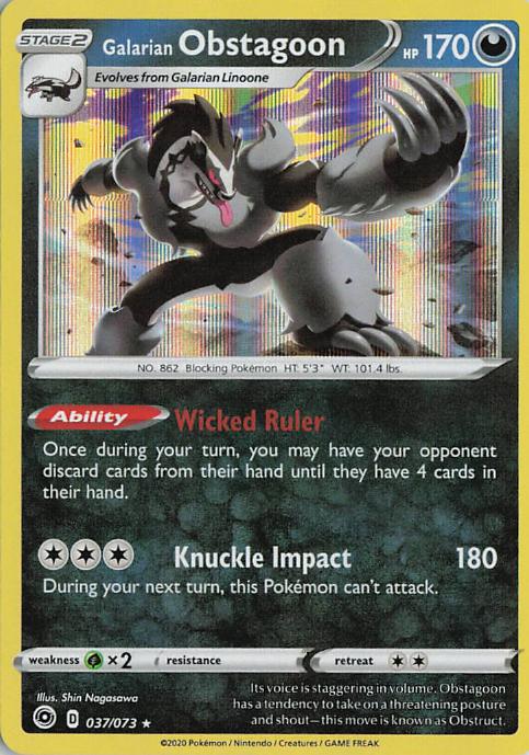 Galarian Obstagoon - Champion's Path 037/073 (Holo)