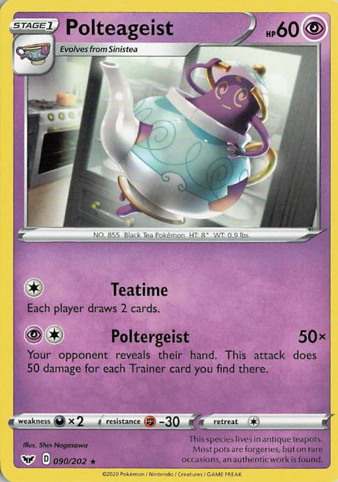 Polteageist - Sword & Shield 090/202 (Reverse Holo)