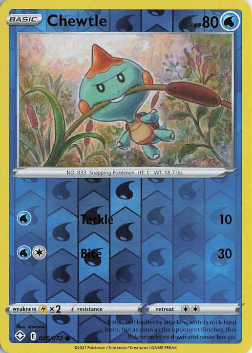 Chewtle - Shining Fates 026/072 (Reverse Holo)