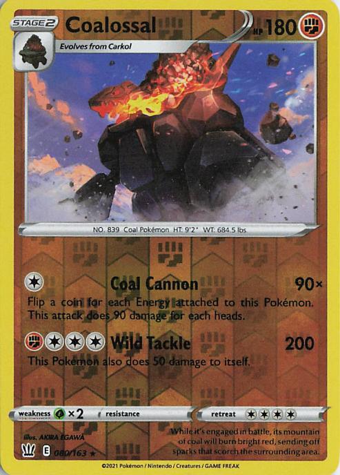 Coalossal - Battle Styles 080/163 (Reverse Holo)