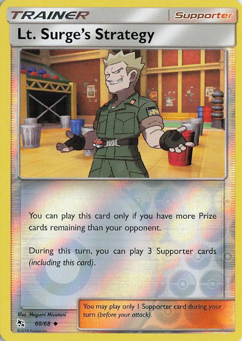 Lt. Surge's Strategy - Hidden Fates 060/068 (Reverse Holo)