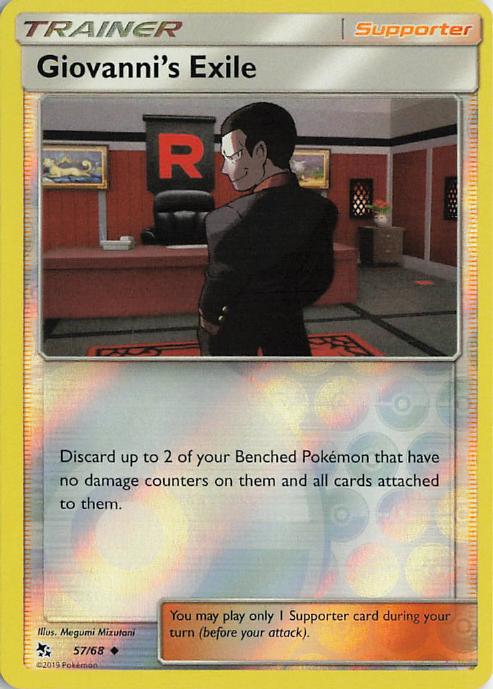 Giovanni's Exile - Hidden Fates 057/068 (Reverse Holo)