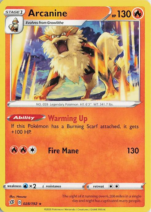 Arcanine - Rebel Clash 028/192 (Holo)