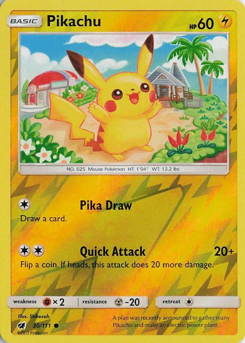 Pikachu - Crimson Invasion 030/111 (Reverse Holo)