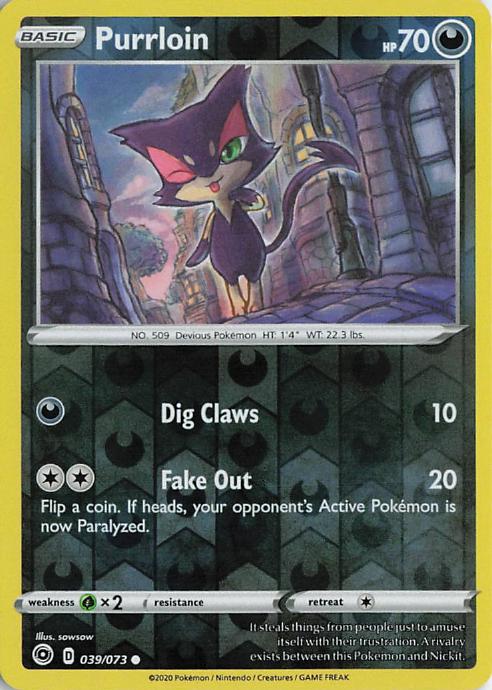 Purrloin - Champion's Path 039/073 (Reverse Holo)