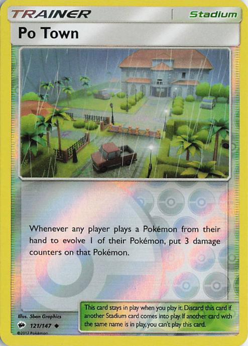 Po Town - Burning Shadows 121/147 (Reverse Holo)