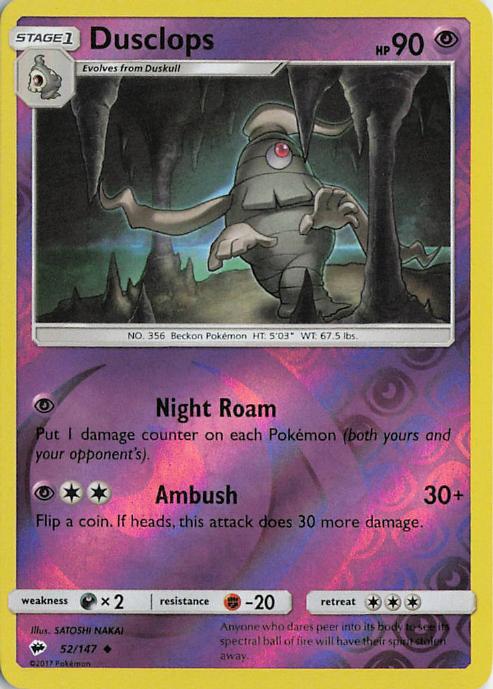 Dusclops - Burning Shadows 052/147 (Reverse Holo)