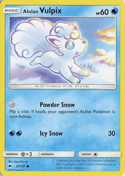 Alolan Vulpix - Burning Shadows 027/147 (Reverse Holo)