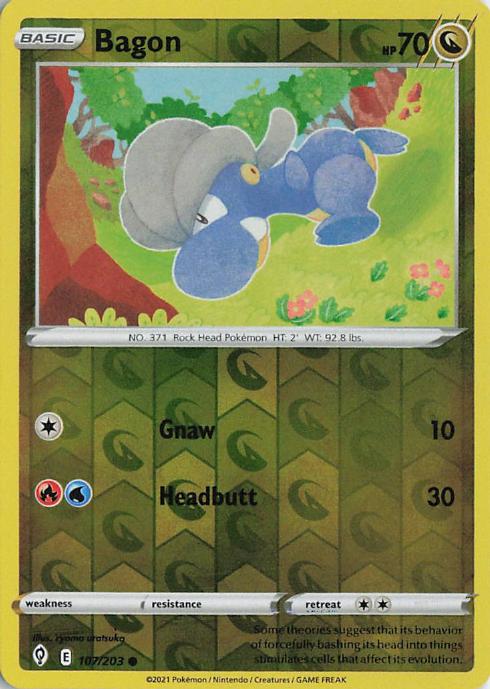 Bagon - Evolving Skies 107/203 (Reverse Holo)