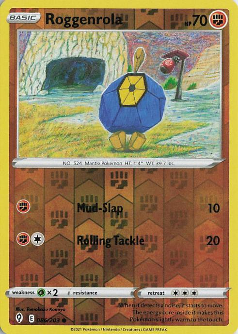 Roggenrola - Evolving Skies 086/203 (Reverse Holo)