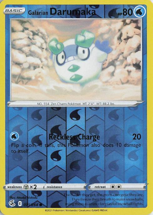 Galarian Darumaka - Fusion Strike 071/264 (Reverse Holo)