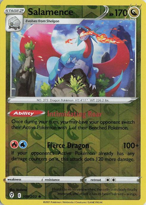 Salamence - Evolving Skies 109/203 (Reverse Holo)