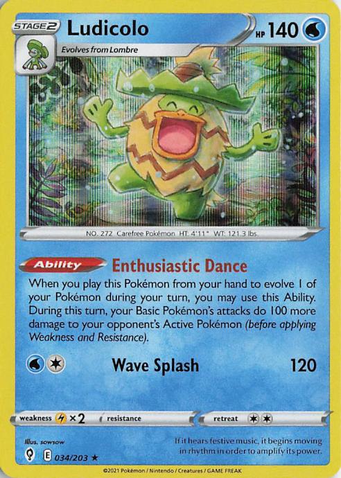 Ludicolo - Evolving Skies 034/203 (Holo)