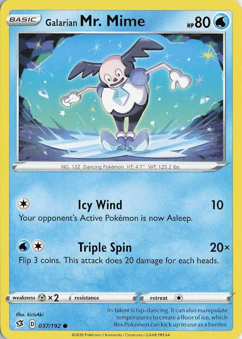 Galarian Mr. Mime - Rebel Clash 037/192
