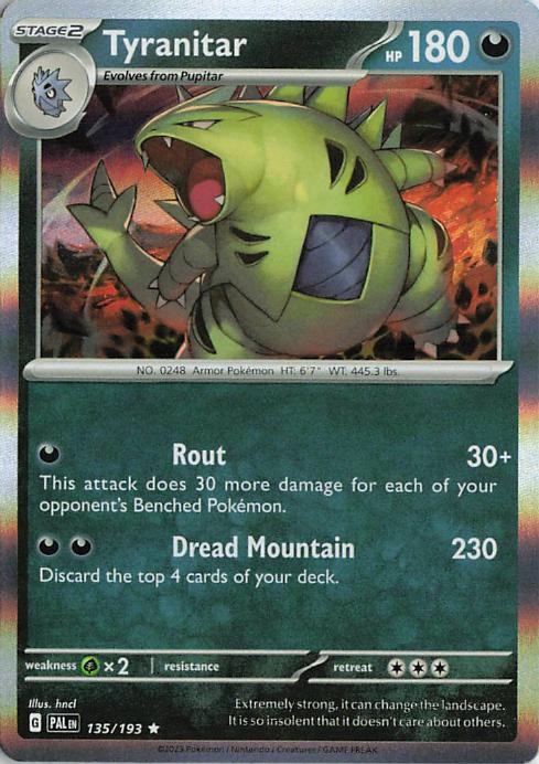 Tyranitar - Paldea Evolved 135/193 (Reverse Holo)