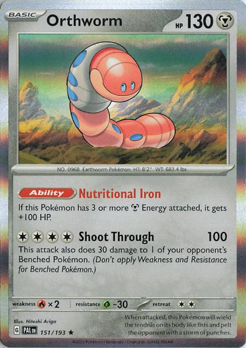 Orthworm - Paldea Evolved 151/193 (Reverse Holo)