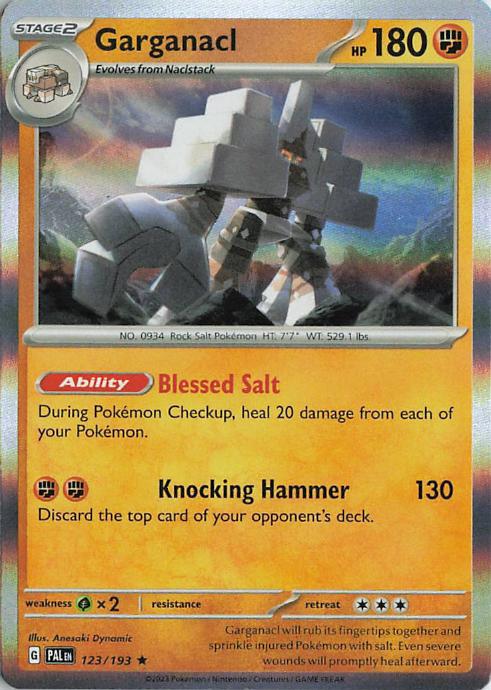 Garganacl - Paldea Evolved 123/193 (Reverse Holo)