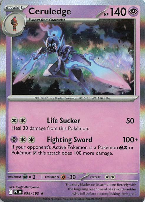 Ceruledge - Paldea Evolved 098/193 (Reverse Holo)