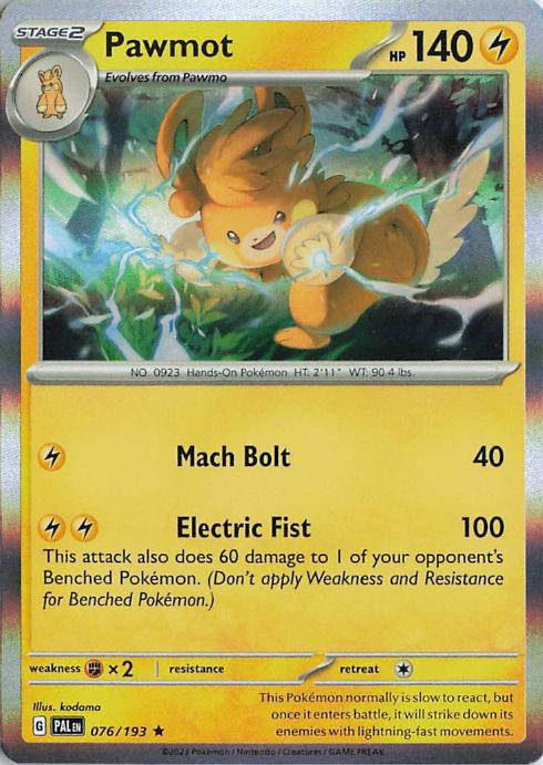 Pawmot - Paldea Evolved 076/193 (Reverse Holo)