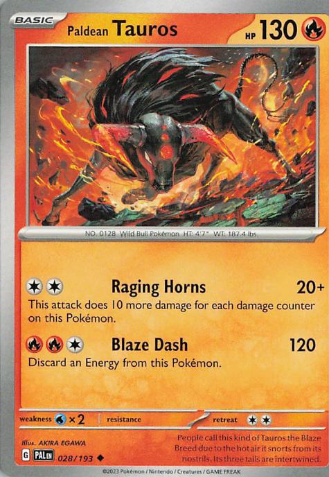 Paldean Tauros - Paldea Evolved 028/193