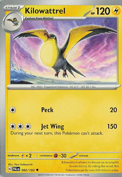 Kilowattrel - Paldea Evolved 082/193