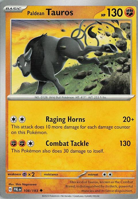 Paldean Tauros - Paldea Evolved 108/193