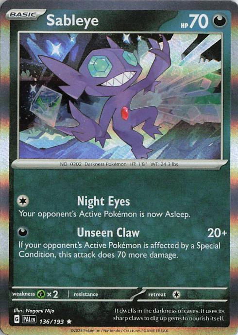 Sableye - Paldea Evolved 136/193 (Holo)
