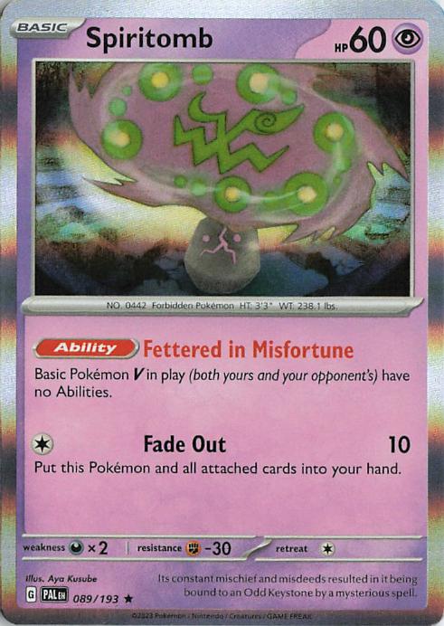 Spiritomb - Paldea Evolved 089/193 (Reverse Holo)