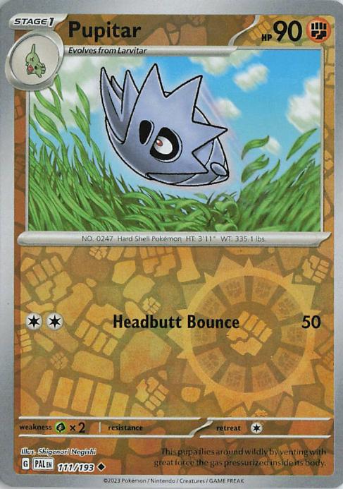 Pupitar - Paldea Evolved 111/193 (Reverse Holo)