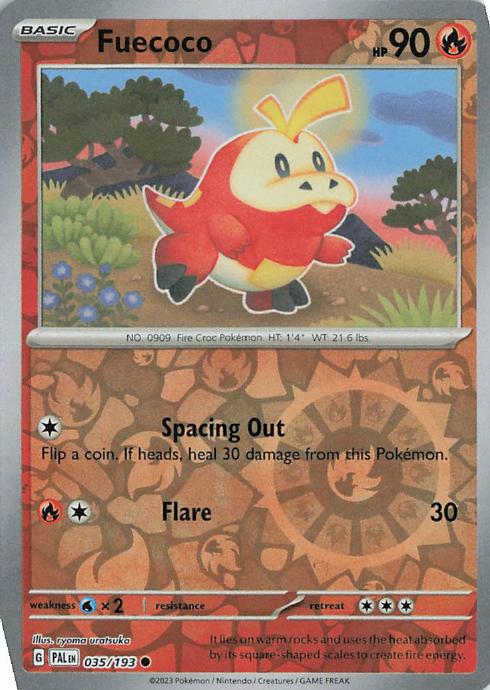 Fuecoco - Paldea Evolved 035/193 (Reverse Holo)