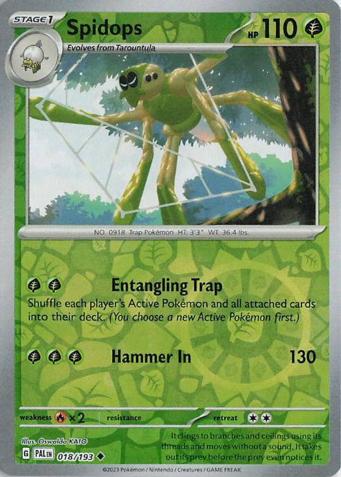 Spidops - Paldea Evolved 018/193 (Reverse Holo)