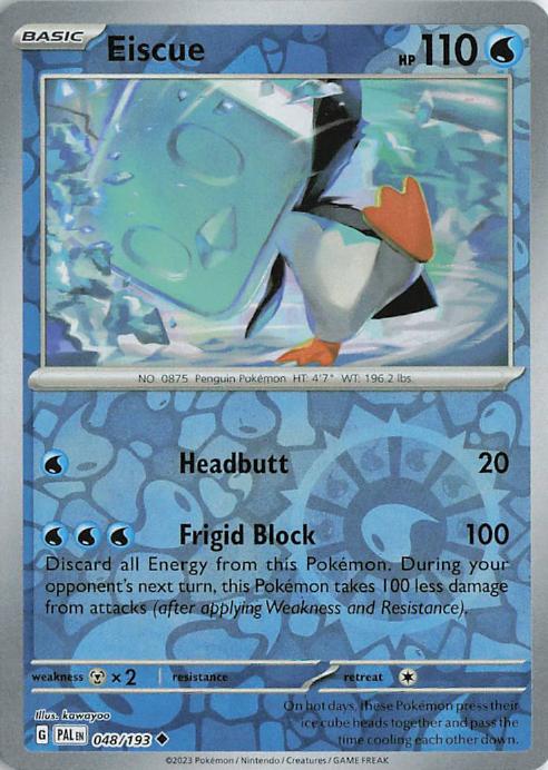 Eiscue - Paldea Evolved 048/193 (Reverse Holo)