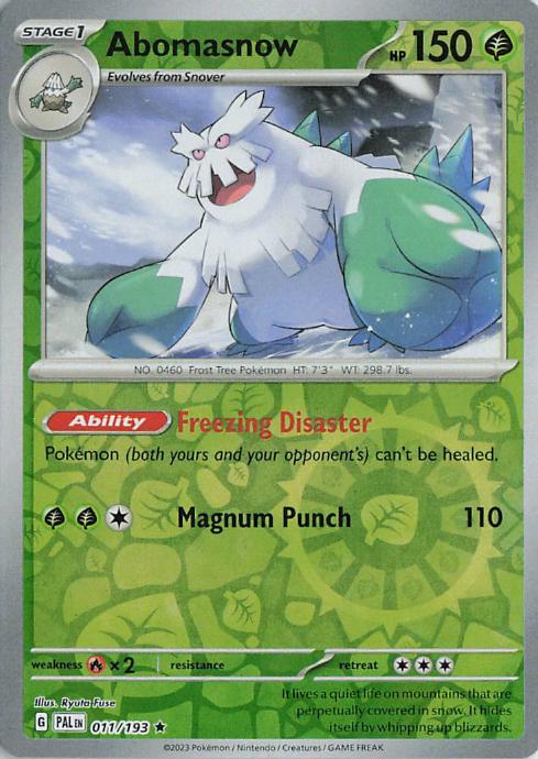 Abomasnow - Paldea Evolved 011/193 (Reverse Holo)