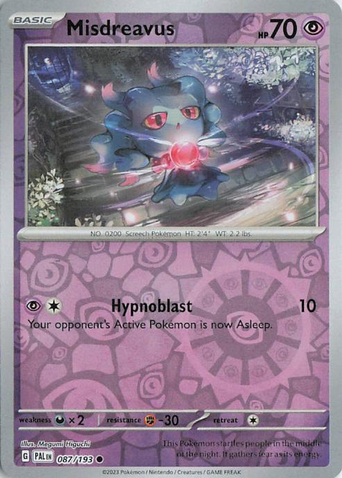 Misdreavus - Paldea Evolved 087/193 (Reverse Holo)