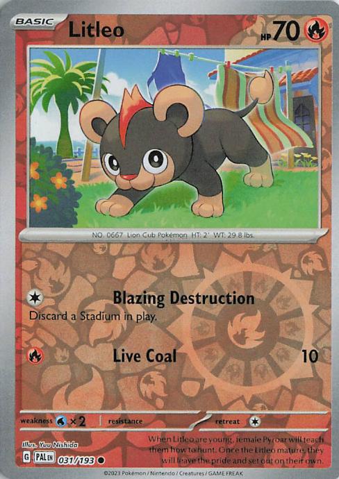 Litleo - Paldea Evolved 031/193 (Reverse Holo)