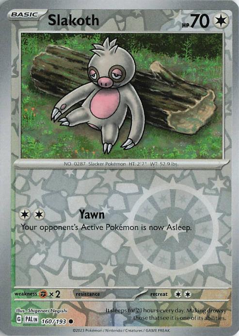 Slakoth - Paldea Evolved 160/193 (Reverse Holo)